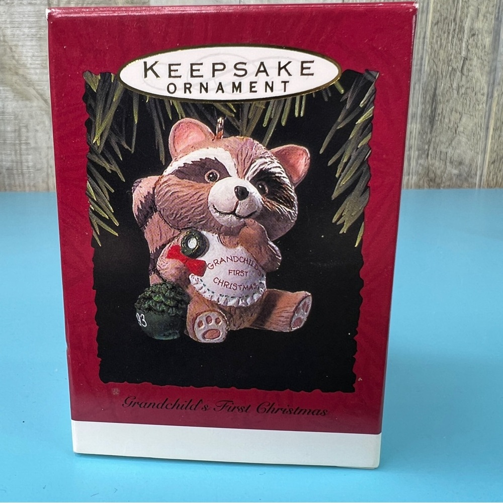 Hallmark Keepsake Ornament 1993 Grandchild’s First Christmas Handcrafted Dated